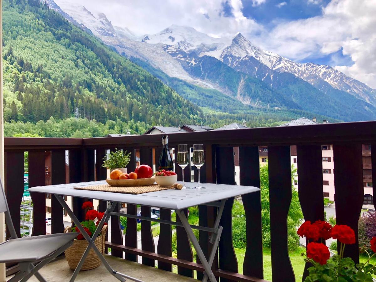 Mont Blanc 43, Vue Mont Blanc , Balcon, Parking Leilighet Chamonix Eksteriør bilde